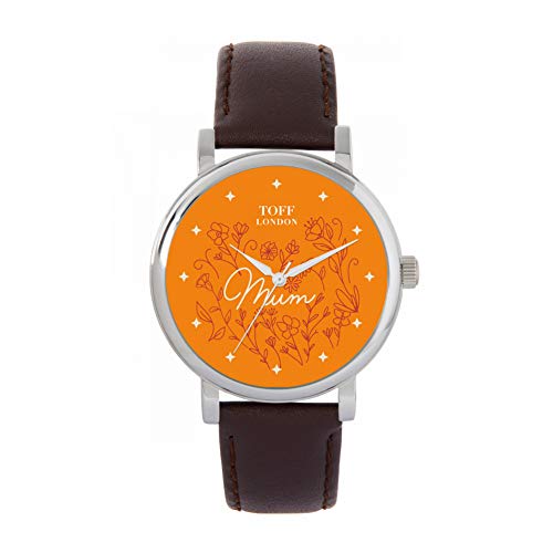 Toff London Orange Blumen Mum Watch von Toff London