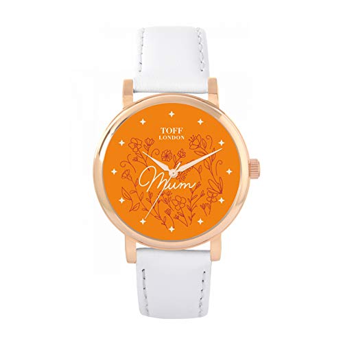 Toff London Orange Blumen Mum Watch von Toff London