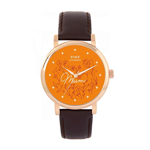 Toff London Orange Blumen Mum Watch von Toff London