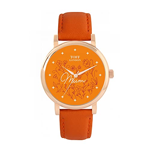 Toff London Orange Blumen Mama Uhr von Toff London