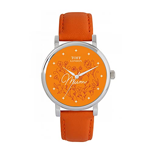 Toff London Orange Blumen Mama Uhr von Toff London