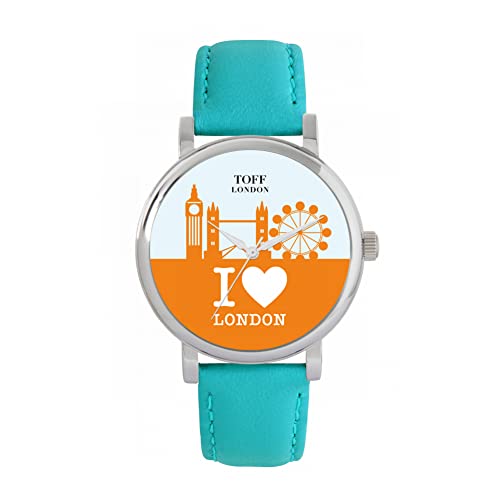 Toff London Orange London City Skyline Uhr von Toff London