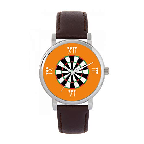 Toff London Orange römische Ziffern Dartscheibe Uhr von Toff London