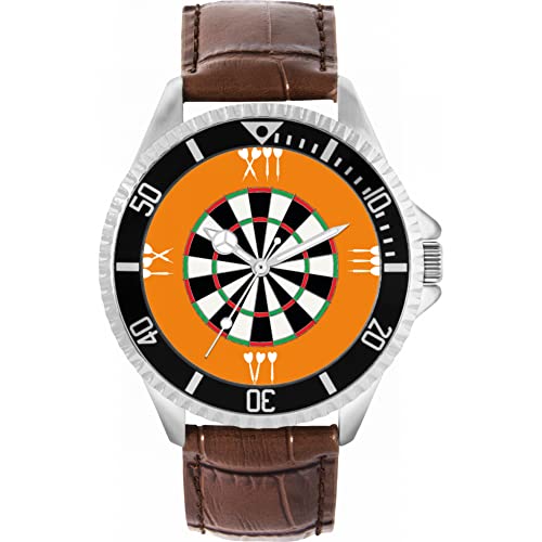 Toff London Orange römische Ziffern Dartscheibe Uhr von Toff London