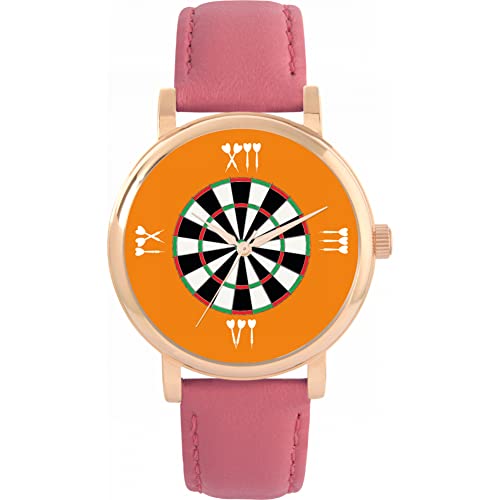 Toff London Orange römische Ziffern Dartscheibe Uhr von Toff London