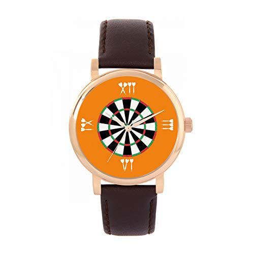 Toff London Orange römische Ziffern Dartscheibe Uhr von Toff London