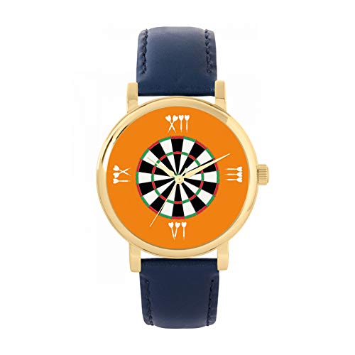 Toff London Orange römische Ziffern Dartscheibe Uhr von Toff London