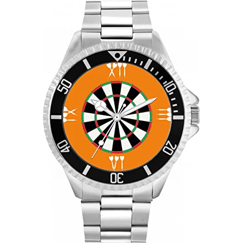 Toff London Orange römische Ziffern Dartscheibe Uhr von Toff London