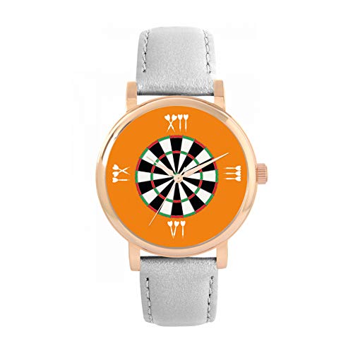 Toff London Orange römische Ziffern Dartscheibe Uhr von Toff London