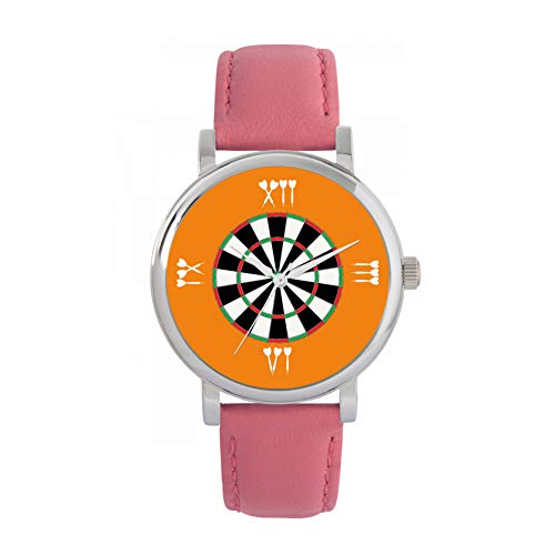 Toff London Orange römische Ziffern Dartscheibe Uhr von Toff London