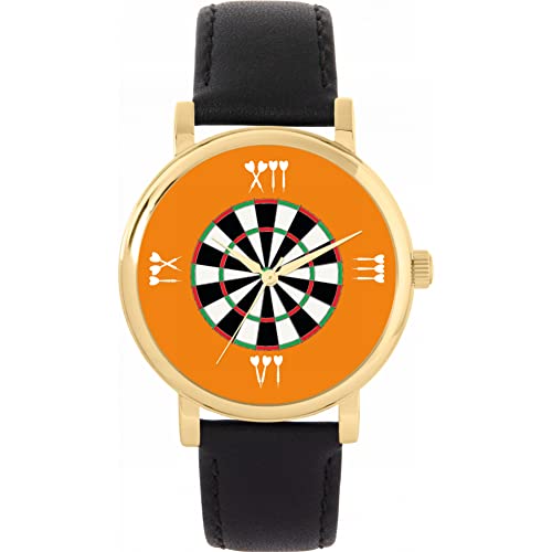 Toff London Orange römische Ziffern Dartscheibe Uhr von Toff London