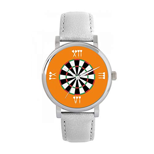 Toff London Orange römische Ziffern Dartscheibe Uhr von Toff London