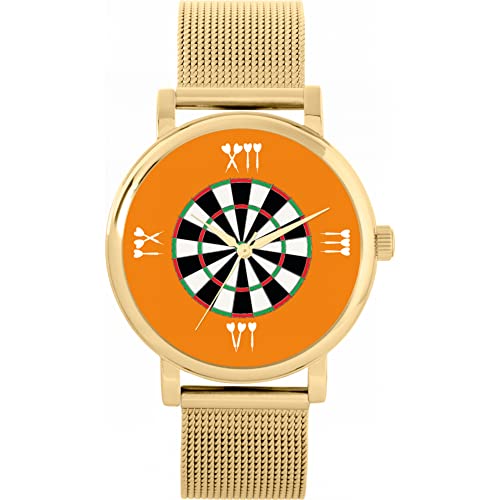 Toff London Orange römische Ziffern Dartscheibe Uhr von Toff London