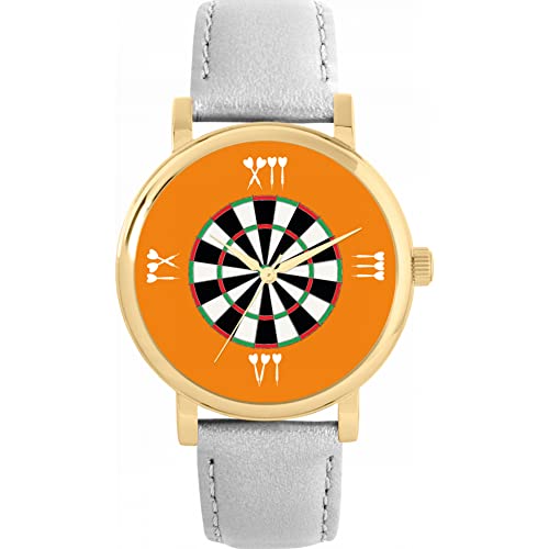 Toff London Orange römische Ziffern Dartscheibe Uhr von Toff London