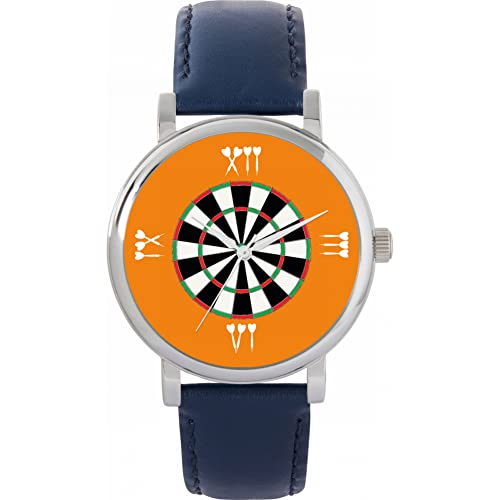 Toff London Orange römische Ziffern Dartscheibe Uhr von Toff London