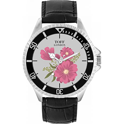 Toff London Rosa Gerbera-Blumen-Uhr von Toff London