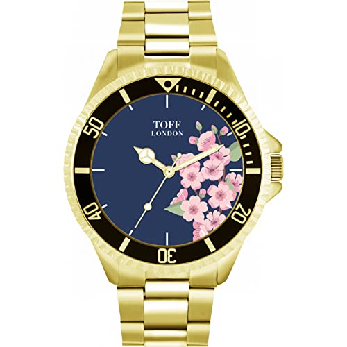 Toff London Rosa Kirschblüten-Blumen-Uhr von Toff London