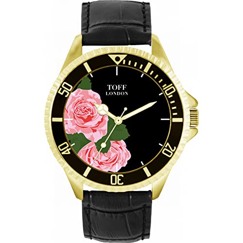 Toff London Rosa Rosen-Blumen-Uhr von Toff London