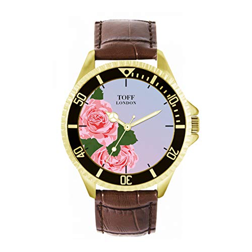 Toff London Rosa Rosen-Blumen-Uhr von Toff London