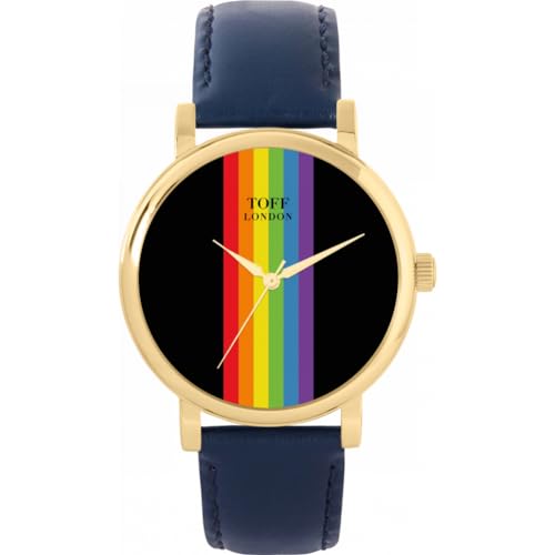 Toff London Pride Linear Schwarze Uhr von Toff London