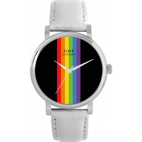 Toff London Pride Linear Schwarze Uhr von Toff London