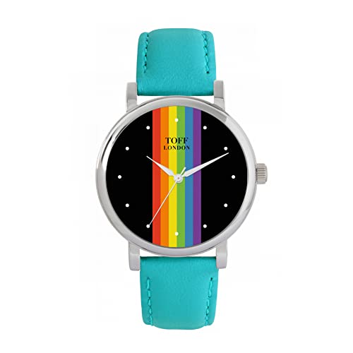 Toff London Pride Lineare Schwarze Punkte Uhr von Toff London