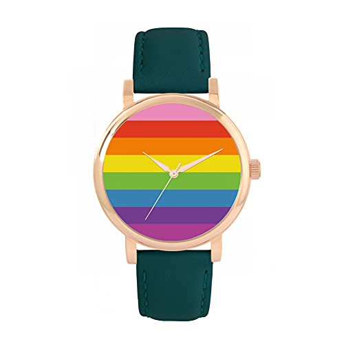 Toff London Pride Original Armbanduhr mit Regenbogen-Stolzflagge von Toff London