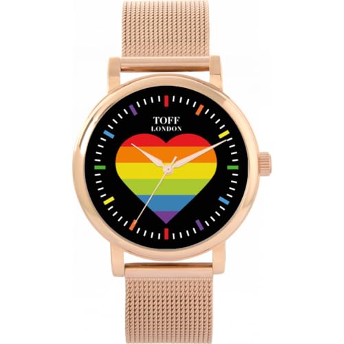 Toff London Pride Rainbow Heart Batons Uhr von Toff London