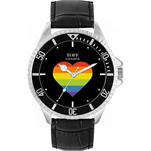 Toff London Pride Rainbow Heart Batons Uhr von Toff London