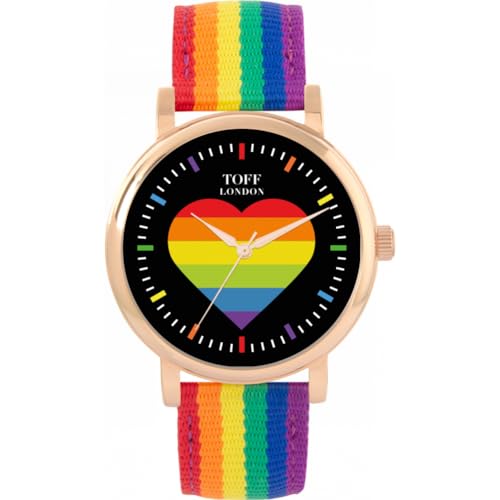 Toff London Pride Rainbow Heart Batons Uhr von Toff London