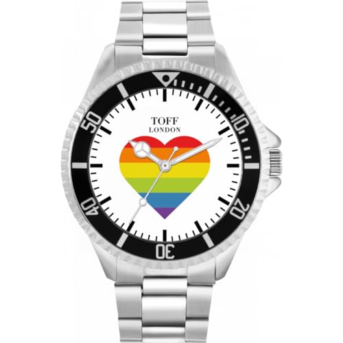 Toff London Pride Rainbow Heart Batons Uhr von Toff London