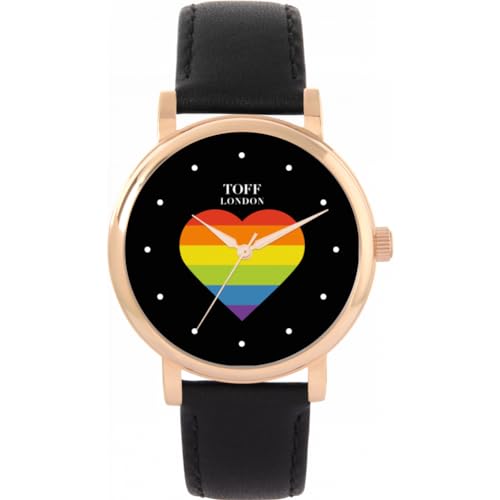 Toff London Pride Rainbow Heart Dot Batons Uhr von Toff London