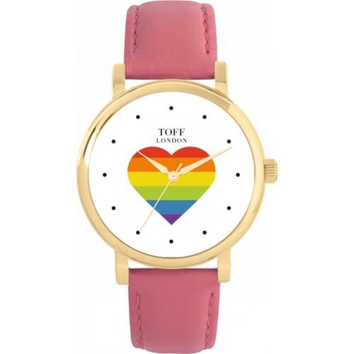 Toff London Pride Rainbow Heart Dot Batons Uhr von Toff London