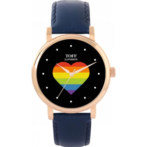 Toff London Pride Rainbow Heart Dot Batons Uhr von Toff London