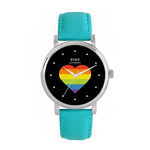 Toff London Pride Rainbow Heart Dot Batons Uhr von Toff London