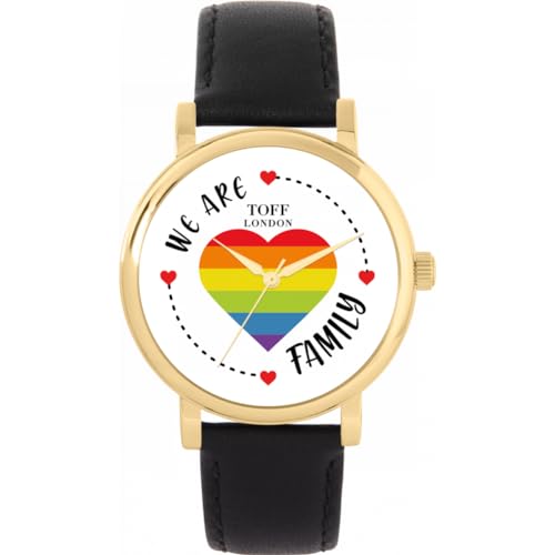 Toff London Pride Rainbow Heart Family Weiße Uhr von Toff London