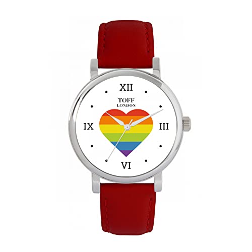 Toff London Pride Rainbow Heart Rainbow Batons Uhr von Toff London