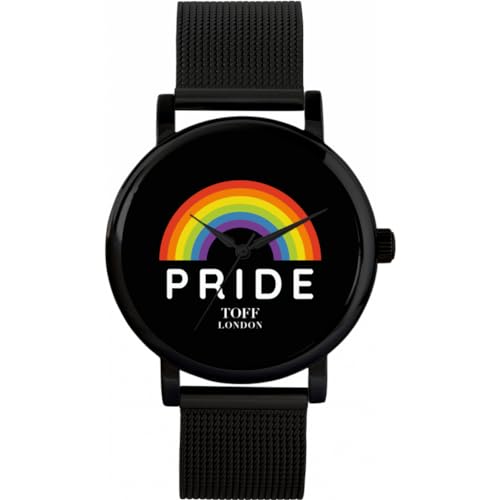 Toff London Pride Rainbow Pride Schwarze Uhr von Toff London
