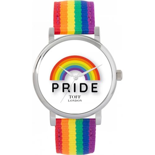 Toff London Pride Rainbow Pride Weiße Uhr von Toff London