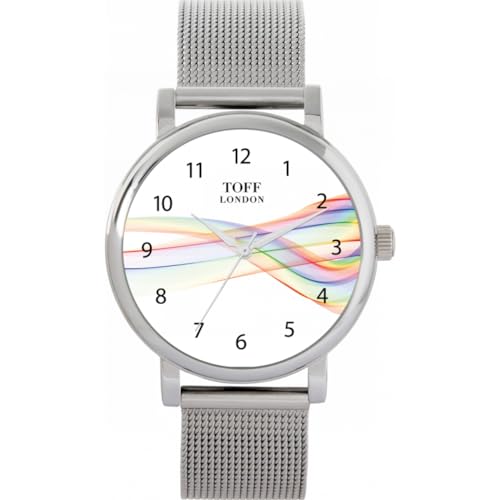 Toff London Pride Ribbon Arabische Ziffern Uhr von Toff London