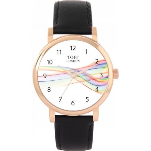 Toff London Pride Ribbon Arabische Ziffern Uhr von Toff London