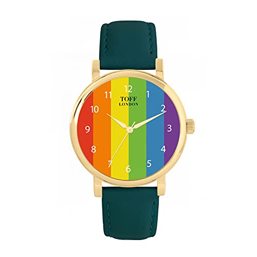 Toff London Pride Vertikale arabische Zahlen Uhr von Toff London