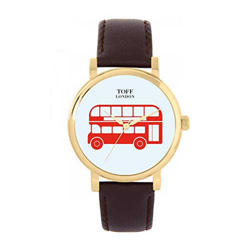 Toff London Red Doppeldecker Bus Uhr von Toff London