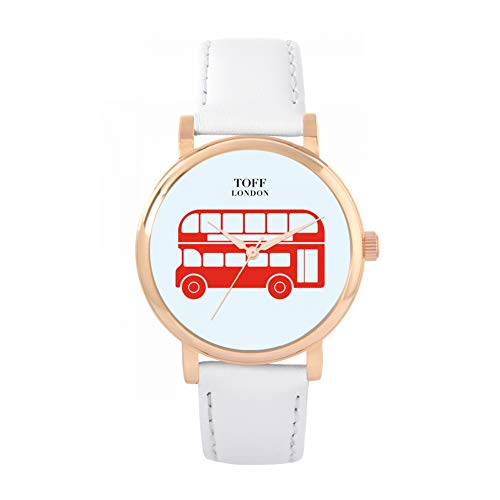 Toff London Red Doppeldecker Bus Uhr von Toff London