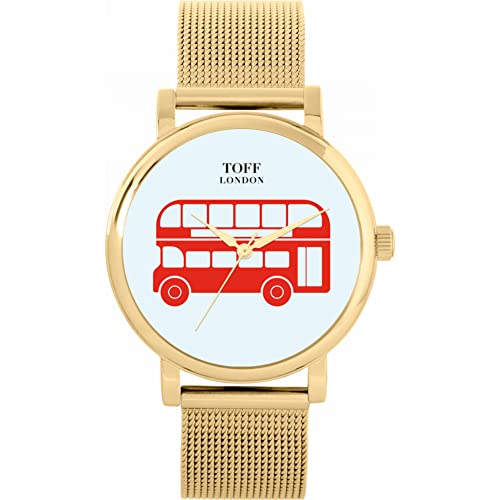 Toff London Red Doppeldecker Bus Uhr von Toff London