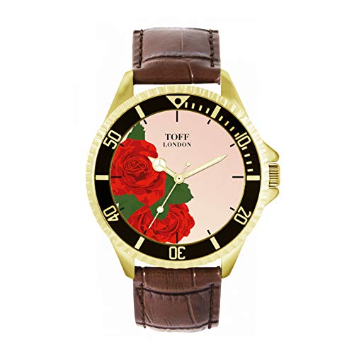 Toff London Rote Rosen-Blumen-Uhr von Toff London