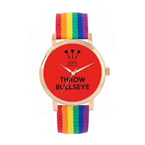 Toff London Red Throw Bullseye-Uhr von Toff London