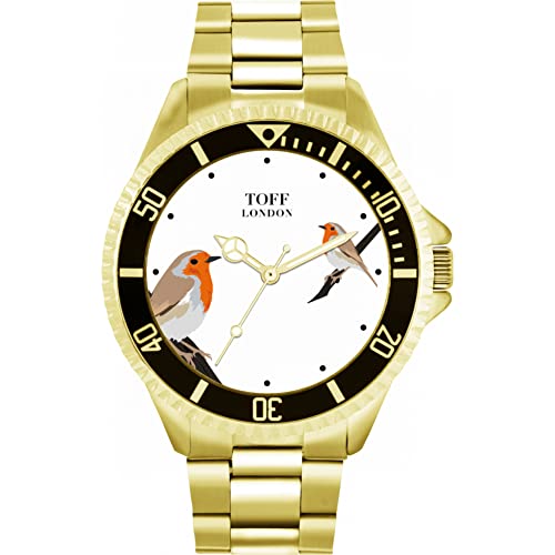 Toff London Rotkehlchen-Vogel-Uhr von Toff London