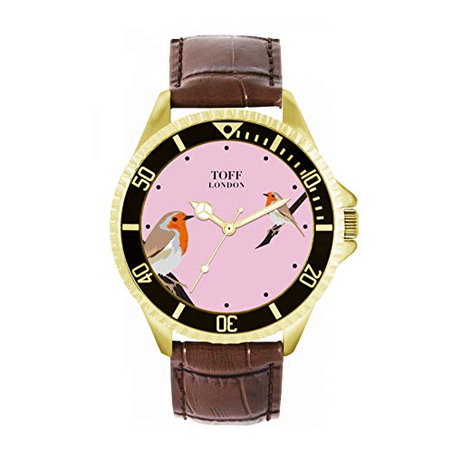 Toff London Rotkehlchen-Vogel-Uhr von Toff London