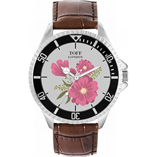 Toff London Rosa Gerbera-Blumen-Uhr von Toff London